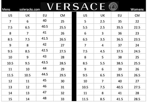 versace men's shoe size guide|versace sizing guide.